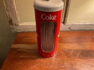 Retro COCA COLA Metal Straw holder Home Decor 2014 - Picture 1 of 4