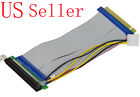16X PCI-Express 25CM PCI-E 16X Riser Card Flexible Ribbon Extender Cable w/Molex