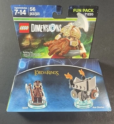 LEGO Dimensions Fun Pack 71220 [El Señor de los Anillos / Gimli Hacha Carro] NUEVO Foto 1 de 4
