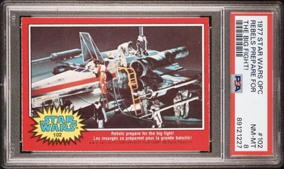 1977 O-PEE-CHEE OPC STAR WARS #102 LUKE SKYWALKER REBELS PSA 8 NM-MINT RARE - Image 1 of 2