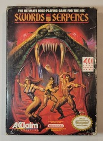 1990 Swords and Serpents NES Nintendo Video Game Complete w/ Manual & Foam CIB