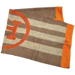 HERMES Paris Cotton Beach Towel Bath Mat Towel Logo 146×87cm - Picture 1 of 7