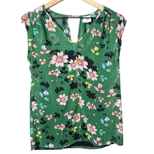 Cabi Women’s Shadow Green Floral Print Sleeveless Top Size XS #3619 - Picture 1 of 11