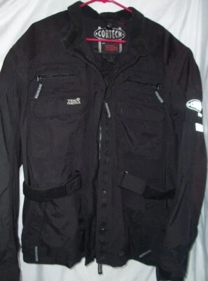Chaqueta de moto Cortech Tourmaster Lite para mujer grande negra con armadura sin forro Foto 1 de 4