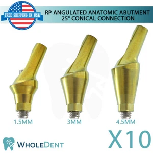 10x RP Conical Connection Angulated Anatomic Abutment 25° Dental Implant - Picture 1 of 3