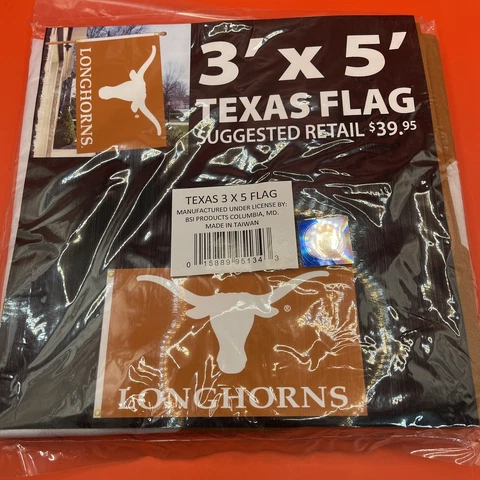 Texas Longhorns 3’x5’ Indoor/Outdoor Flag, NCAA Banner W/ Grommets Cover