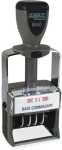 Estampilla de fecha de acero autoadhesiva Xstamper M40, M42, M44 - Classix, estampilla de fecha personalizada - Imagen 1 de 6
