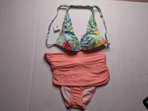 Athena Womens Bikini Bottom And Top, Multicolor Size 6 - Picture 1 of 8