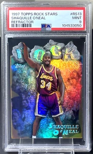 Shaquille O'Neal 1997-98 Topps Rock Stars Refractor SP Parallel Lakers PSA 9 - Picture 1 of 2