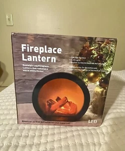New Fireplace Lanterns Log Wood Burning Flame Effect LED Light USB Rechargable - Picture 1 of 9