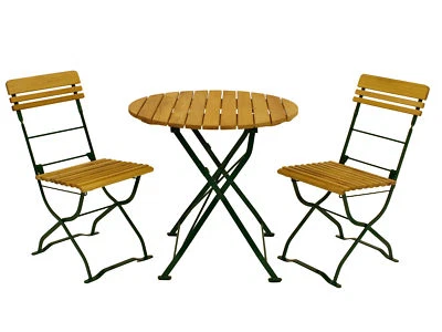 Sitzgruppe Gartengarnitur Biergartenmöbel Gartenmöbel Set MÜNCHEN 3-teilig grün - Bild 1 von 4