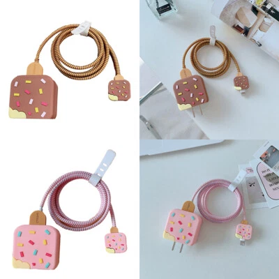 A set Spiral Cable Protector Charging Cable Wire Organizer For Phone Data LinePR - Image 1 of 4