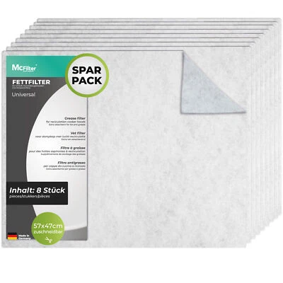 8x Fettfilter für Dunstabzugshaube Dunstfilter Universal Fett Filter 4x2 Stück - Imagen 1 de 4