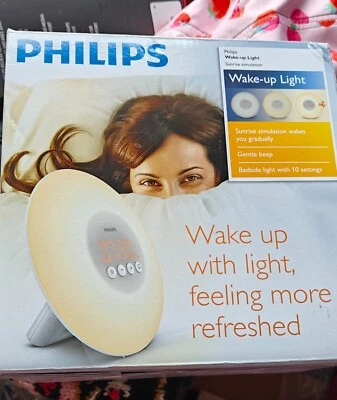 Philips Wake-Up Light Alarm Clock with Sunrise Simulation like hatch Radio New - Image 1 of 4