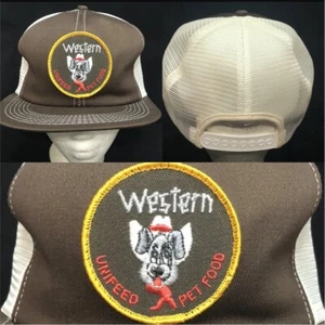 De Colección Western Unifeed Pet Food Marca K Sombrero Malla Camionero Snapback Parche Logo Gorra - Imagen 1 de 13