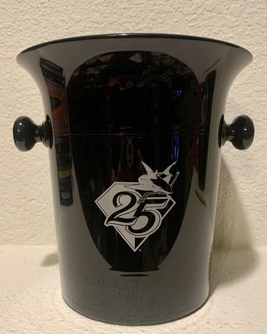 NHL San Jose Sharks 25th Anniversary Black Champagne Wine Cooler Bucket NEW Cover