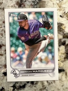 2022 TOPPS MINI MLB BASEBALL CARD COLORADO ROCKIES GERMAN MARQUEZ #498 - Picture 1 of 1