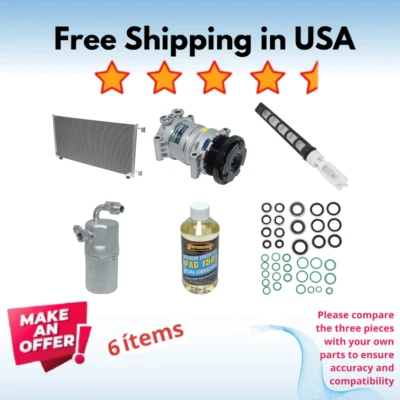 Compresor, condensador y secadores aire acondicionado apto para Chevrolet Silverado 2500 HD 2001 Foto 1 de 4