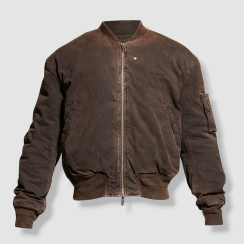 OFF WHITE Giacca Bomber Off White Uomo Marrone Diagonale Vintage Taglia S