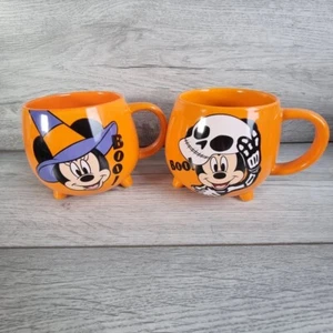 Disney Halloween Mug Mickey & Minnie Mouse Set Of 2 His & Hers Cauldron Shaped - Picture 1 of 10