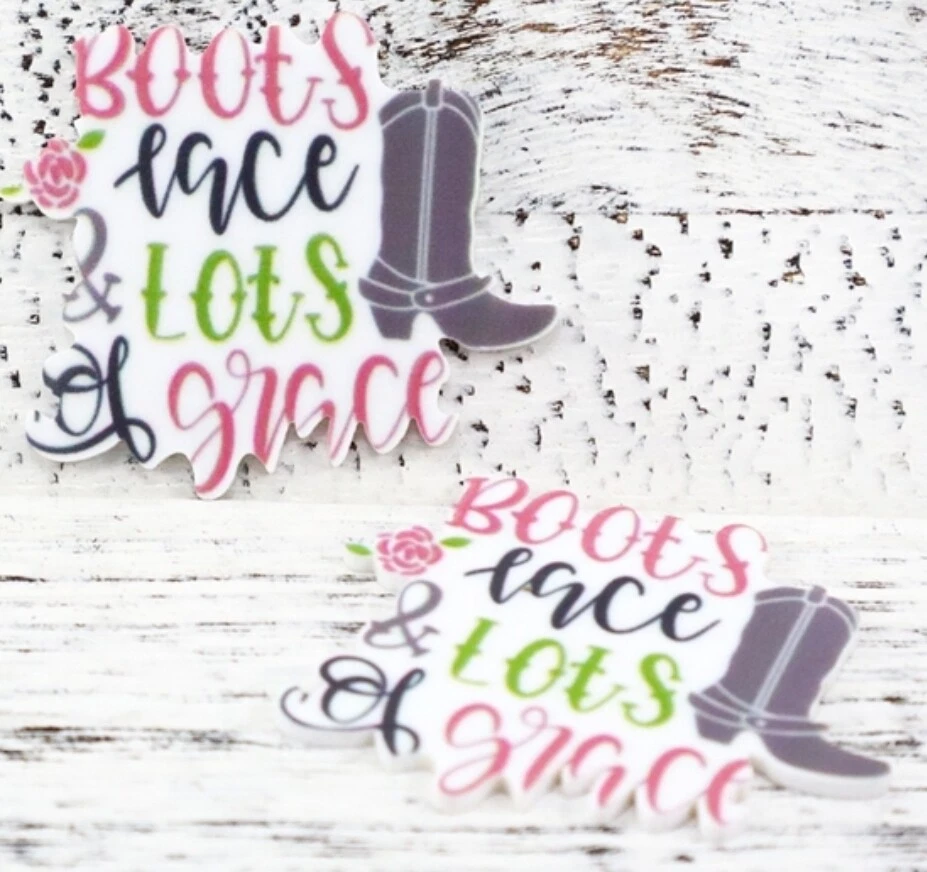 5 piezas. Botas vaqueras Planar Resina Bow Center 1059629, encaje y mucha gracia Foto 1 de 1