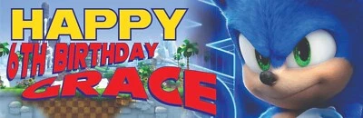 2 No. Banderas de cumpleaños de Sonic the Hedgehog Foto 1 de 4