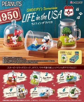 RE-MENT Peanuts SNOOPY's Terrarium LIFE In The USA Mini Diorama Figur Woodstock - Bild 1 von 4