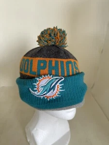 New Era Aqua Miami Dolphins Retro Redux Cuffed Knit Hat Beanie Dolphin Fan - Picture 1 of 4