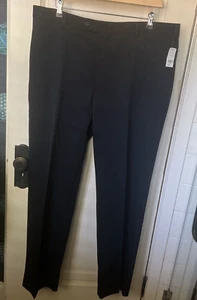 NUEVO CON ETIQUETAS Brooks Brothers Pantalones Para Hombres 42x32 Madison Frente Plano Vestido Pantalón NEGRO/AZUL MARINO - Imagen 1 de 8