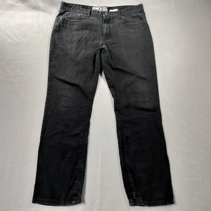 Kenneth Cole Reaction Straight Black Denim Jeans Mens Size Actual 38x32 - Picture 1 of 6