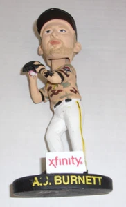 Used Loose 2013 A.J. Burnett Bobblehead Pittsburgh Pirates Camouflage xFinity - Picture 1 of 2