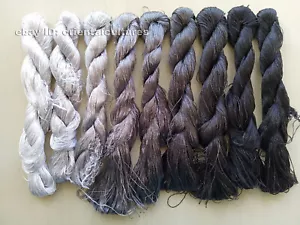 9bundles 100%real natural mulberry silk,hand-dyed embroidery silk floss/thread - Picture 1 of 12