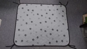 Unbranded Non-Slip Washable Dog Mat Pad Gray/Black Paw Print 27" x 32" Crate Car - Picture 1 of 4