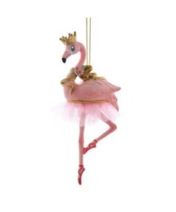 Pink Ballerina Flamingo Ornament E1012 w - Picture 1 of 1