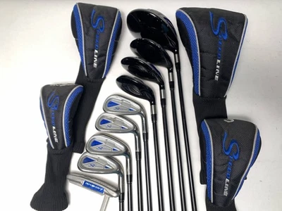 Adams Speedline Blue Club Set Driver 3W 7W 6H 7-PW Putter Seniors RH HC- Dent - Image 1 of 4