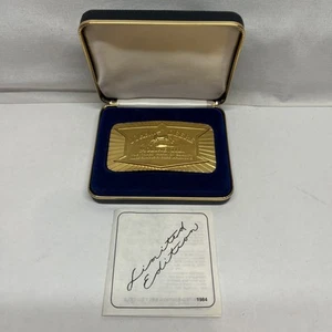 VTG Collectible 1984 John Deere Triple-Plated 24 Carat Gold Belt Buckle 5724 - Picture 1 of 10