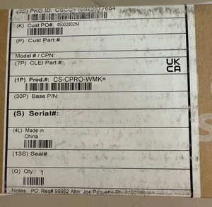 CISCO WEBEX CODEC PRO WALL BRAKET KIT - CS-CPRO-WMK= - Picture 1 of 3
