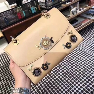 Novo com etiquetas Coach Parker restaurado com pedras de rosa chá Allover - Imagem 1 de 4