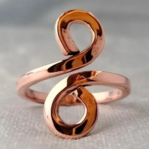 Solid Pure Copper Minimalist Healing Ring, Handmade, Unisex, Bypass Ring - Bild 1 von 3