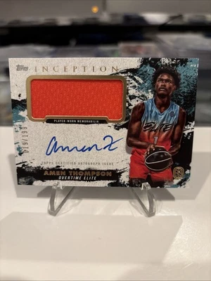 2021-22 Topps Inception OTE Amen Thompson Rookie Patch Auto /199 Rockets 🔥 - Image 1 of 2