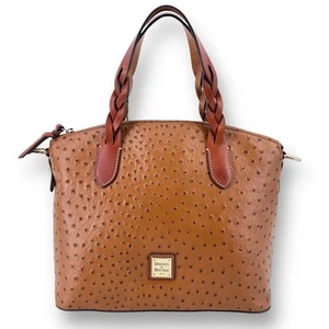 Dooney & Bourke Leder Strauß Celeste Satchel Handtasche Tasche Caramel Braun - Bild 1 von 9