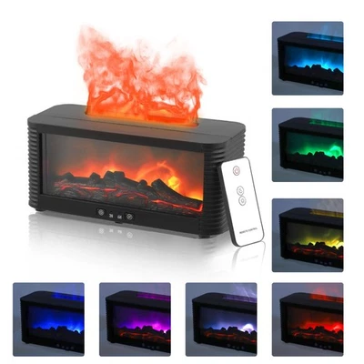 Flammen LED Licht Luftbefeuchter Aroma Diffuser Diffusor mit Timer Fernbedienung - Bild 1 von 4
