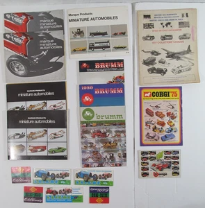 17 Diecast Toy Car Catalogs 1970s 80s Corgi Brumm Burago Marque Elicor Gama - Picture 1 of 12