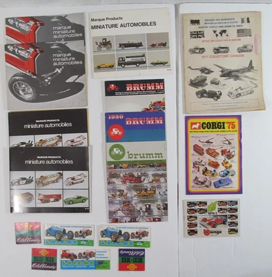 17 Diecast Toy Car Catalogs 1970s 80s Corgi Brumm Burago Marque Elicor Gama - Image 1 of 4