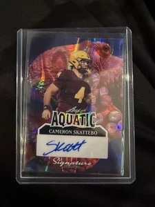 Cam Skattebo Signed 2025 Leaf Signature Series Octopus Aquatic 1/1 - Picture 1 of 2
