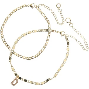 2 piezas tobilleras de acero inoxidable para niñas joyería para pies - Imagen 1 de 12