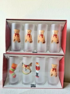 Dartington Designs Frosted Christmas Set Of 8 Highball Glasses NUTCRACKER France - Picture 1 of 4