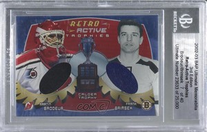 2002-03 ITG Be A Player Ultimate Memorabilia 3rd Edition /40 Martin Brodeur HOF