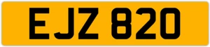 EJZ 820 E 3x3 PLACA DE NÚMERO PRIVADA SIN FECHA EMM EMMA EVE EVA EUAN ERIC ELA ED - Imagen 1 de 1