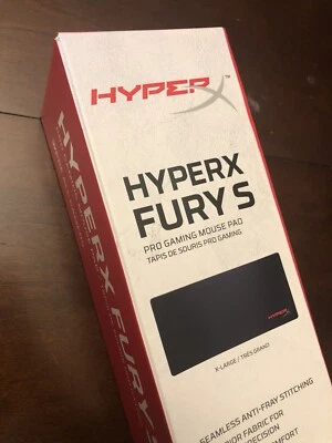 PRO GAMING MOUSE PAD X-large 900mm X 420mm XL Black w/ Logo Hyper HYPERX FURY S - Image 1 of 4